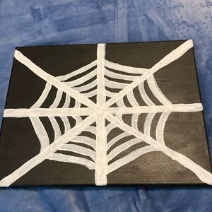 homemade marvel Spider-Man web painting